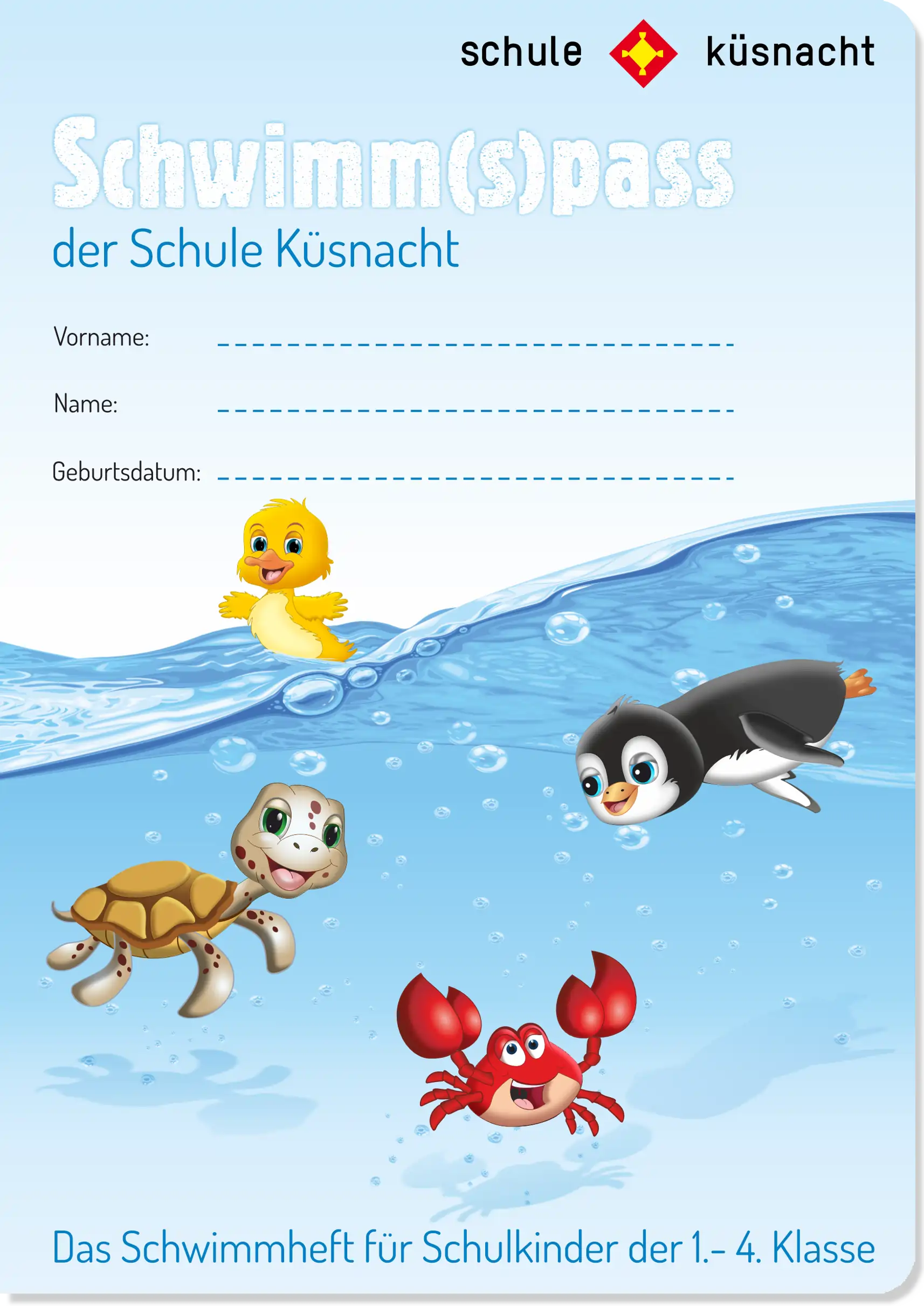 Schwimmheft 1.- 4.Klasse Schule Küsnacht